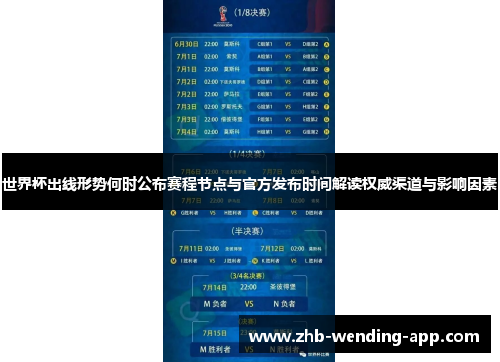 世界杯出线形势何时公布赛程节点与官方发布时间解读权威渠道与影响因素